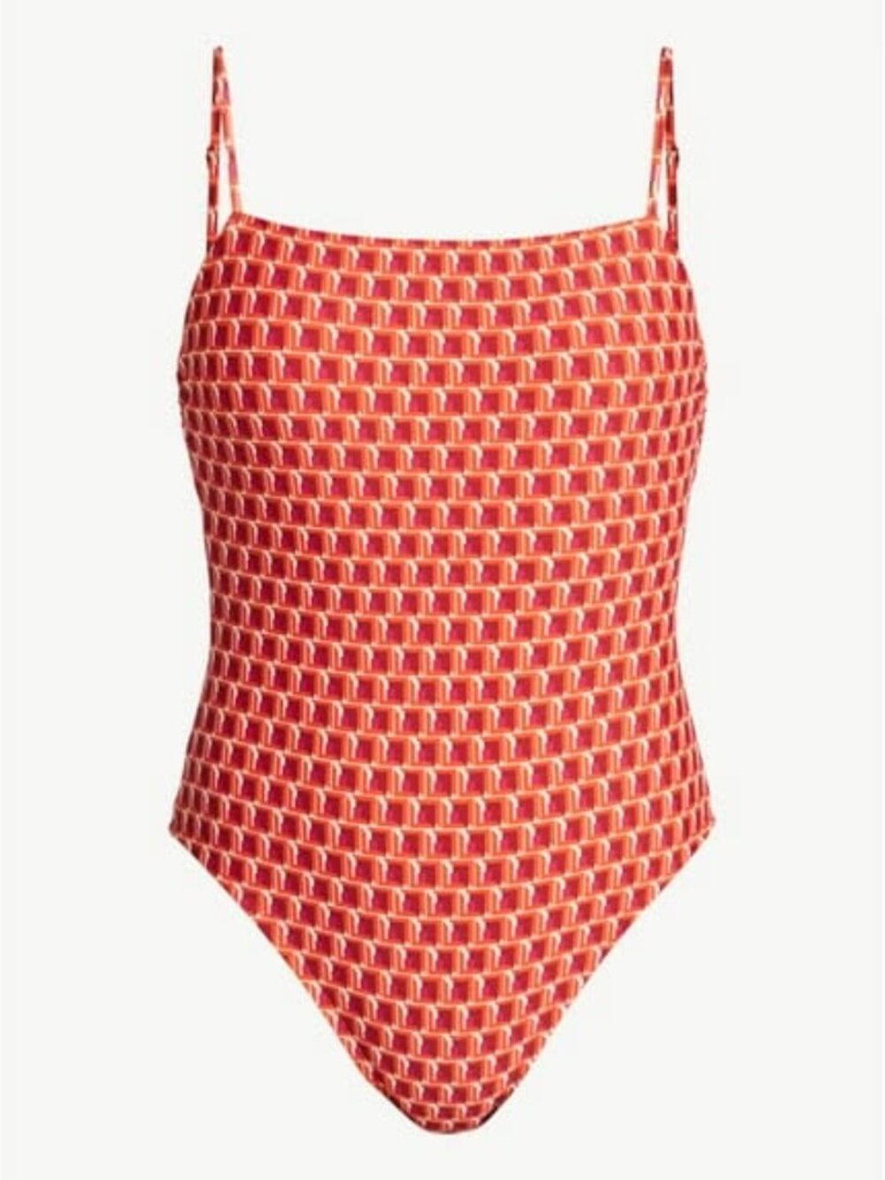 NWT Time and Tru Women's Square Neck One-Piece Swimsuit - 3X(24W-26W)